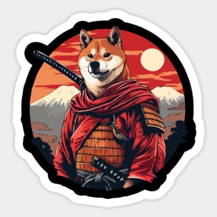 Samurai Shiba Inu Warrior Sticker